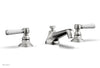 HEX TRADITIONAL Widespread Faucet - Satin White Lever Handles 500-02