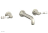 HEX TRADITIONAL Wall Lavatory Set - White Marble Lever Handles 500-13