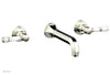 HEX TRADITIONAL Wall Lavatory Set - White Marble Lever Handles 500-13