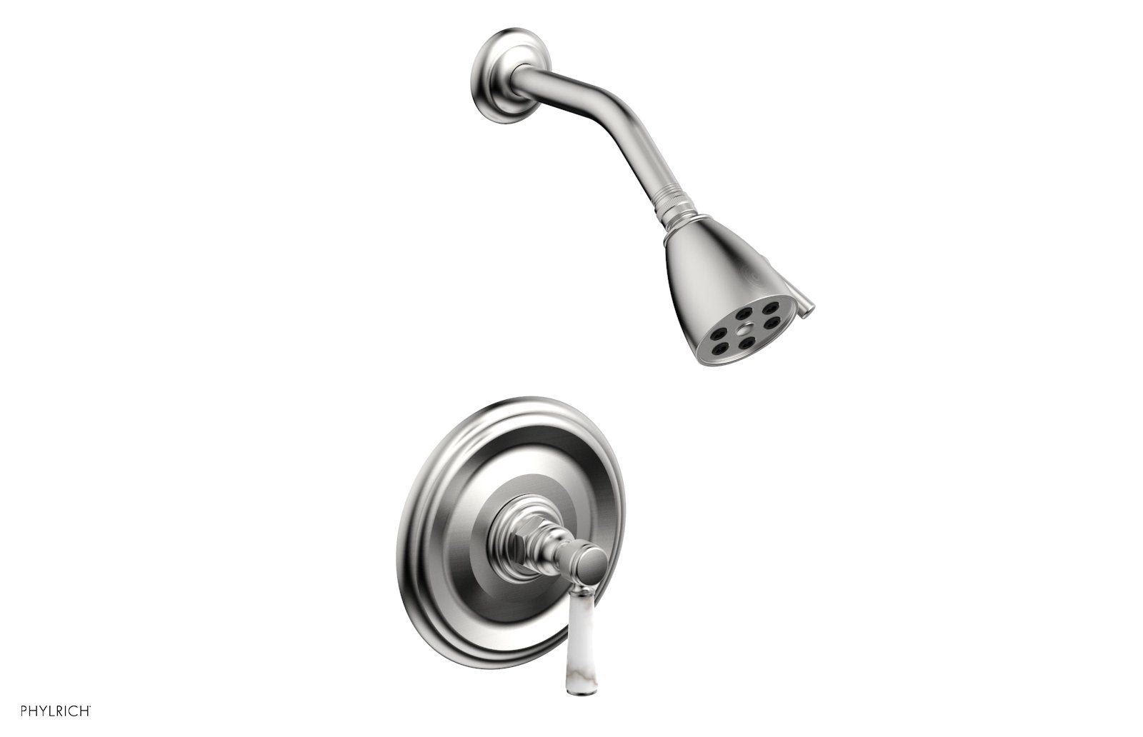 HEX TRADITIONAL Pressure Balance Shower Set - White Marble 500-23