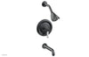 HEX TRADITIONAL Pressure Balance Tub and Shower Set - Satin White Lever Handle 500-27