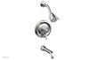 HEX TRADITIONAL Pressure Balance Tub and Shower Set - Satin White Lever Handle 500-27