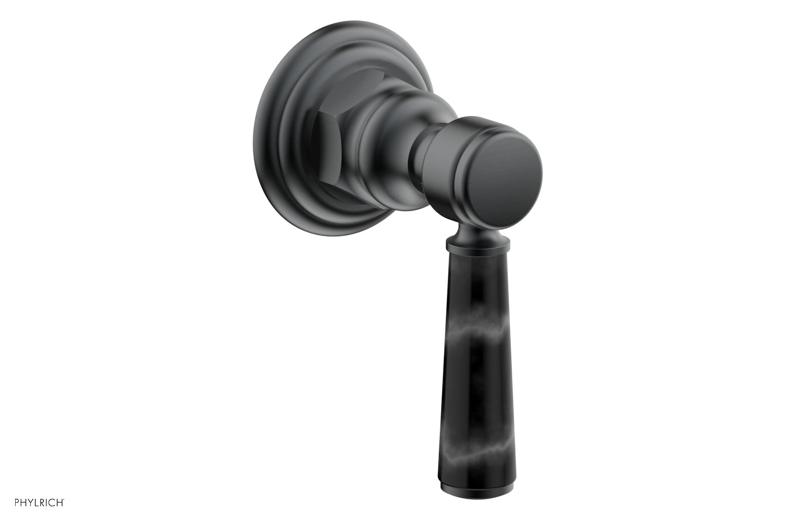 HEX TRADITIONAL / HENRI Volume Control/Diverter Black Marble Lever Handle 500-37