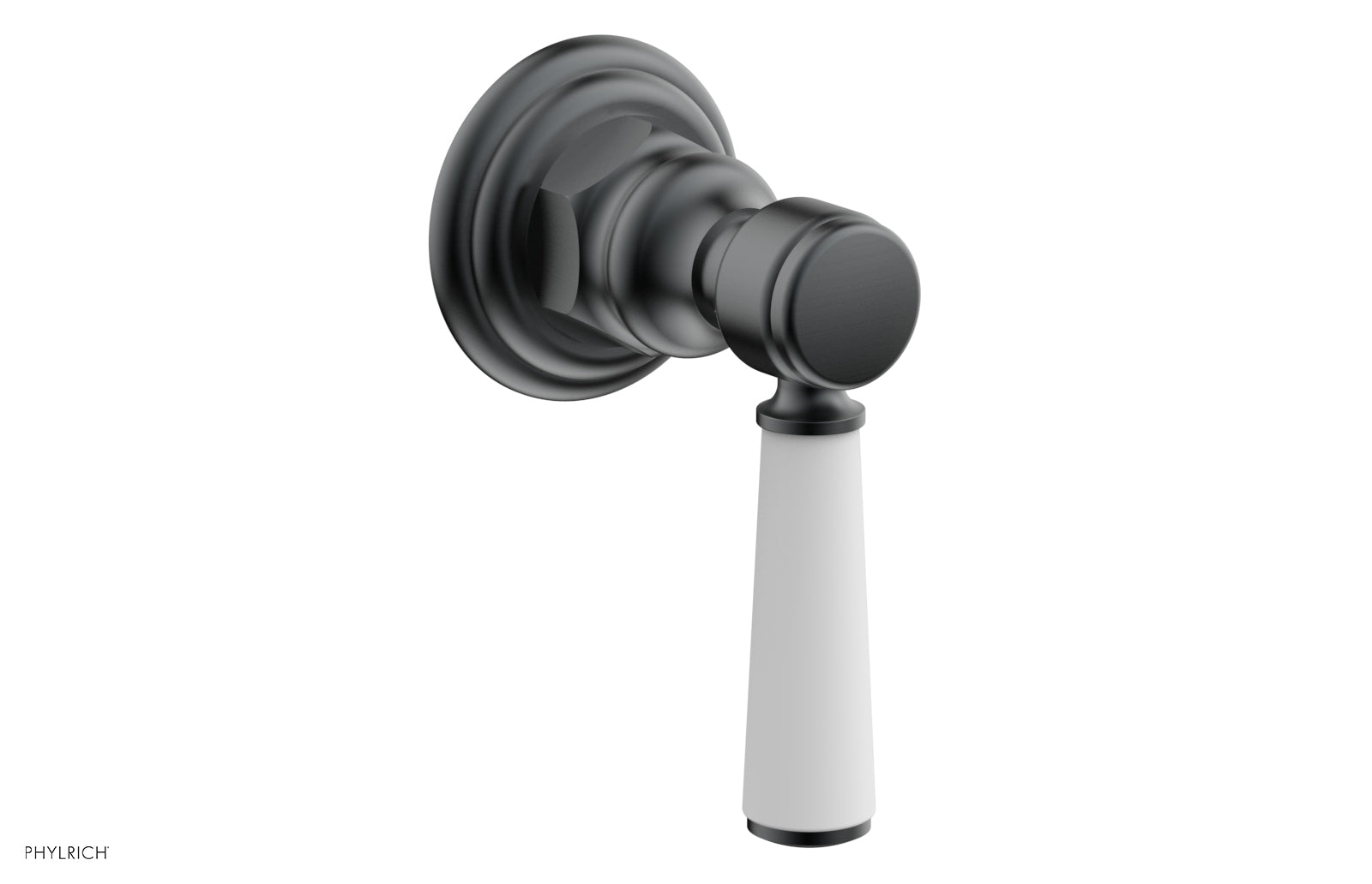 HEX TRADITIONAL / HENRI Volume Control/Diverter - Satin White Lever Handle 500-36