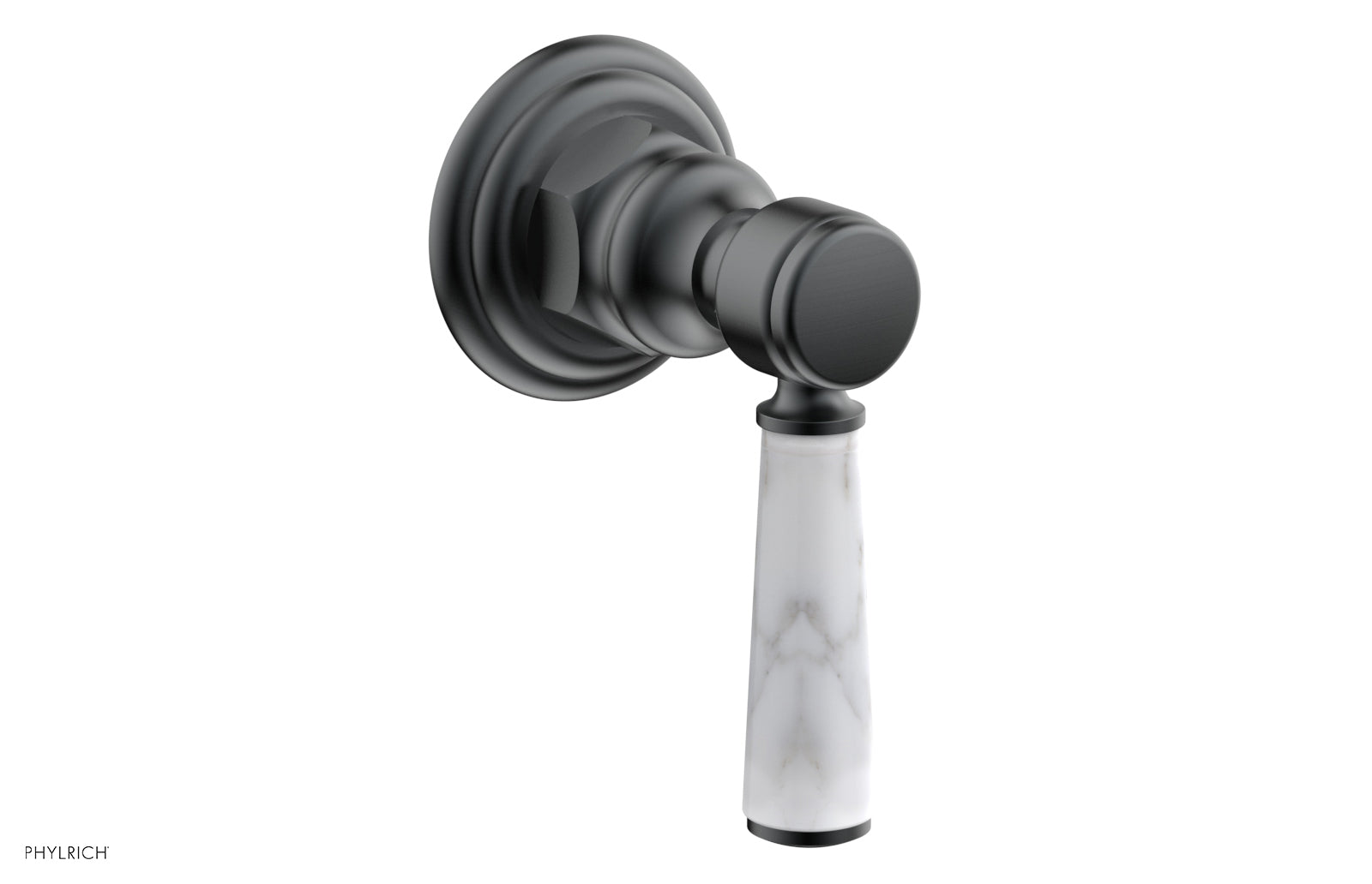 HEX TRADITIONAL / HENRI Volume Control/Diverter White Marble Lever Handle 500-37