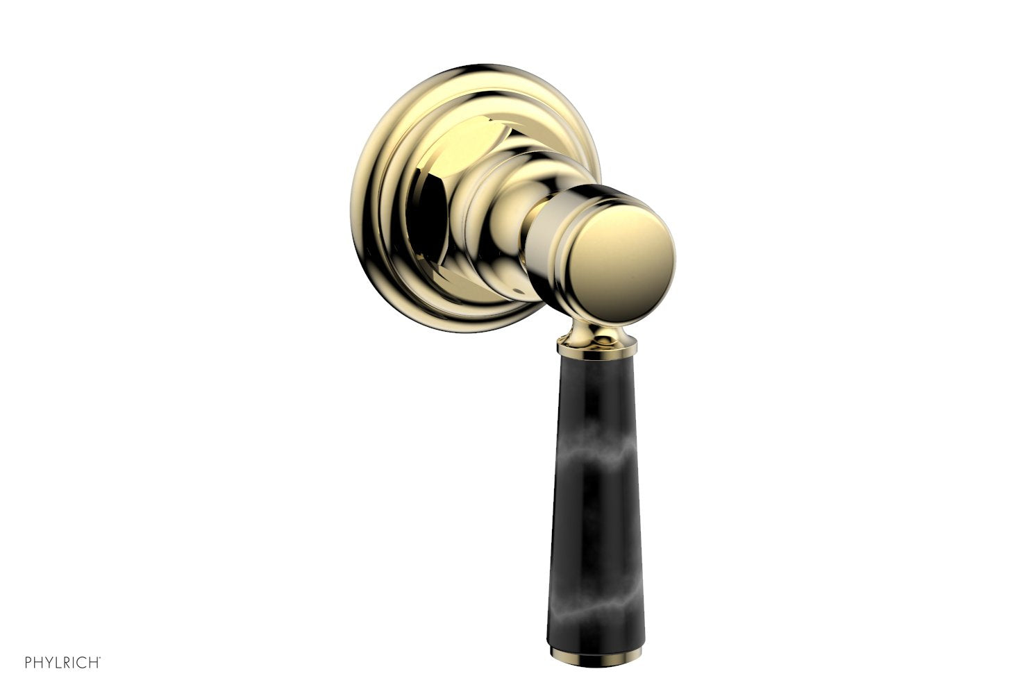 HEX TRADITIONAL / HENRI Volume Control/Diverter Black Marble Lever Handle 500-37
