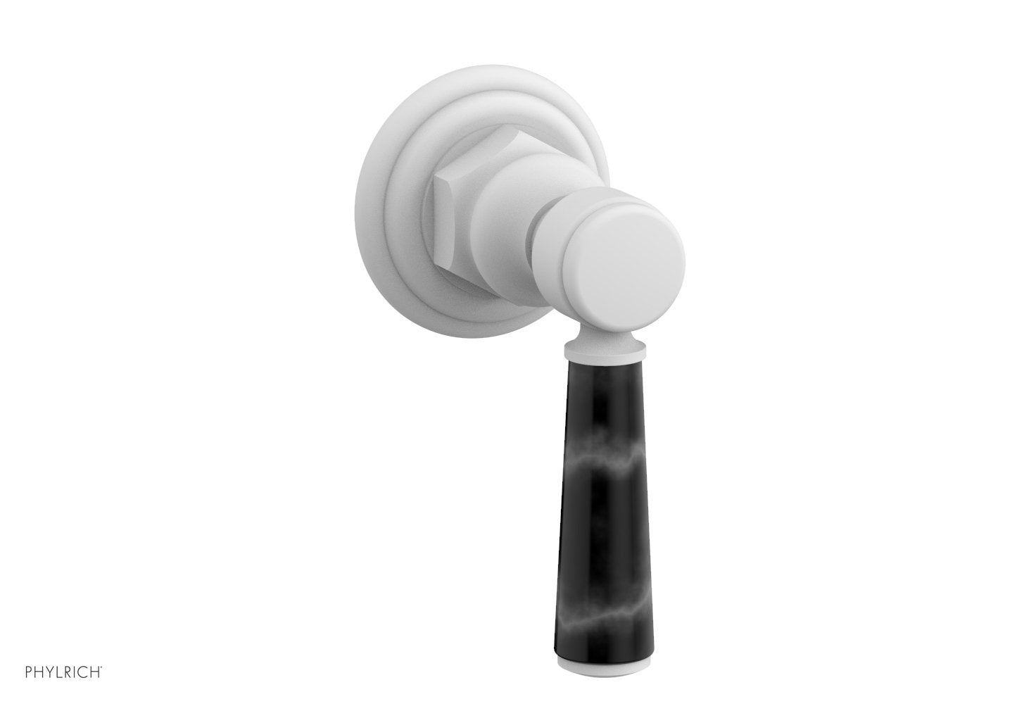 HEX TRADITIONAL / HENRI Volume Control/Diverter Black Marble Lever Handle 500-37
