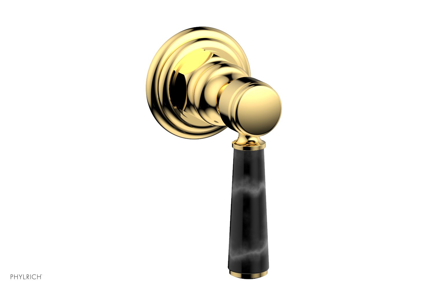 HEX TRADITIONAL / HENRI Volume Control/Diverter Black Marble Lever Handle 500-37