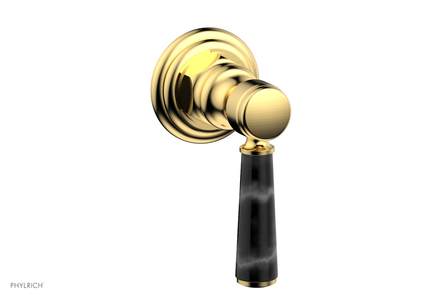 HEX TRADITIONAL / HENRI Volume Control/Diverter Black Marble Lever Handle 500-37
