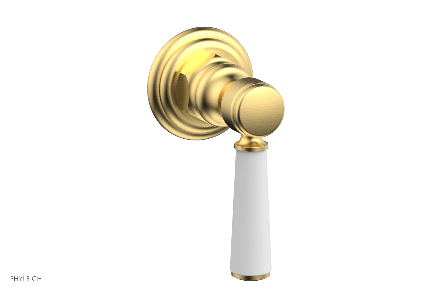 HEX TRADITIONAL / HENRI Volume Control/Diverter - Satin White Lever Handle 500-36