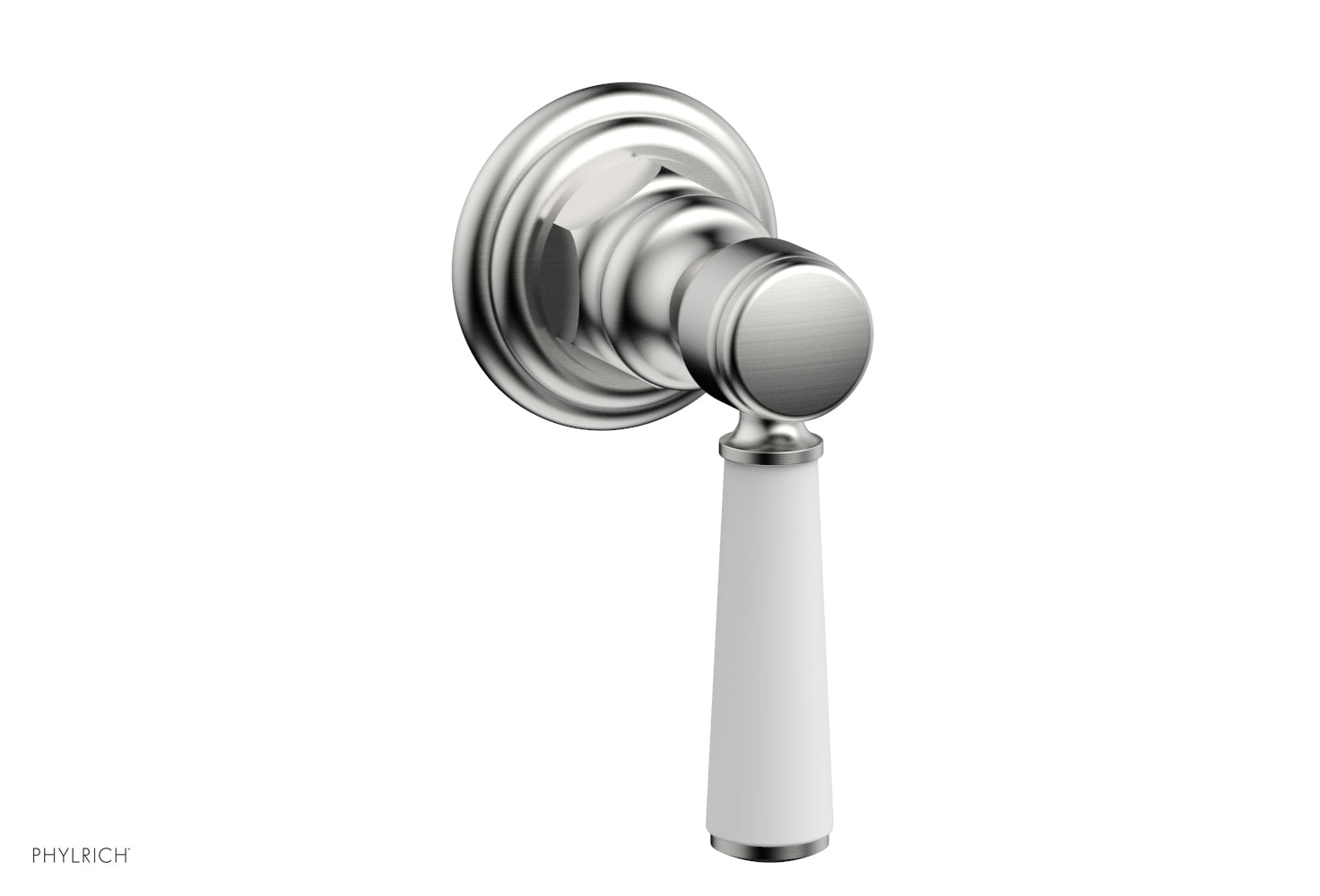 HEX TRADITIONAL / HENRI Volume Control/Diverter - Satin White Lever Handle 500-36