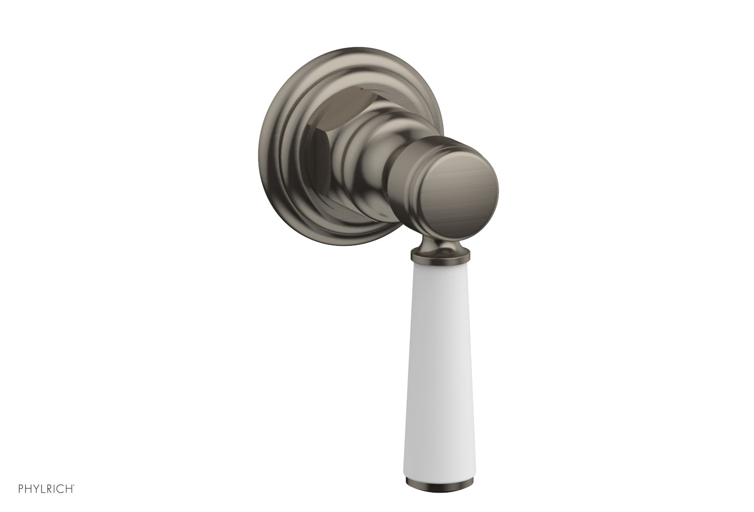 HEX TRADITIONAL / HENRI Volume Control/Diverter - Satin White Lever Handle 500-36