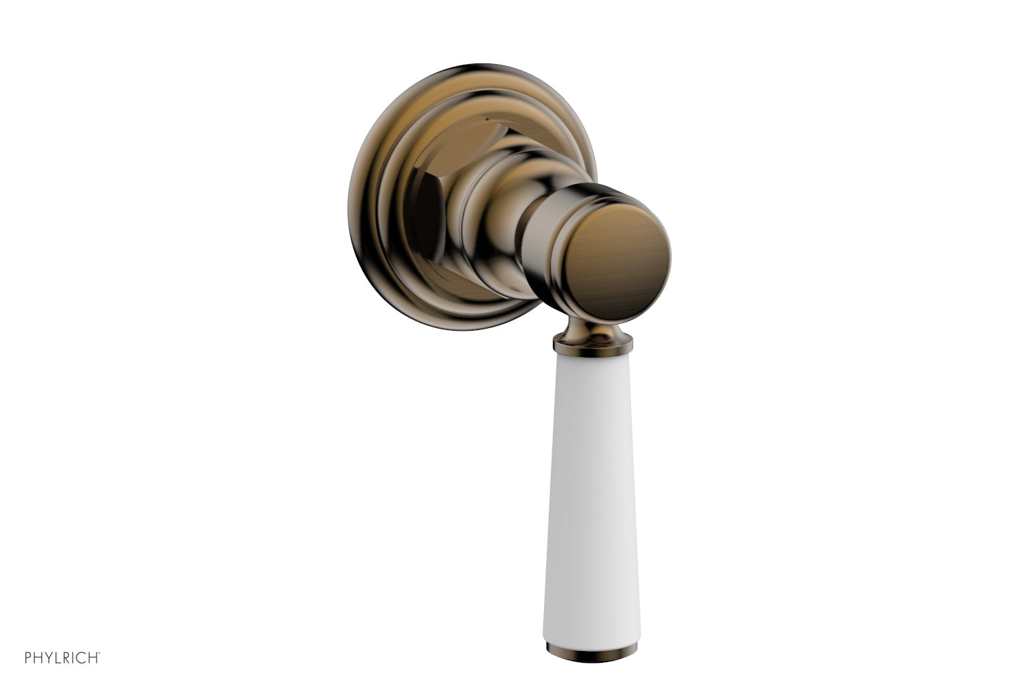 HEX TRADITIONAL / HENRI Volume Control/Diverter - Satin White Lever Handle 500-36