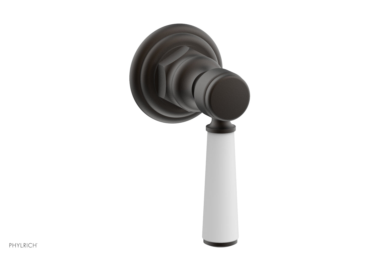 HEX TRADITIONAL / HENRI Volume Control/Diverter - Satin White Lever Handle 500-36