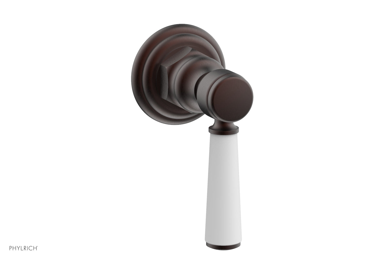 HEX TRADITIONAL / HENRI Volume Control/Diverter - Satin White Lever Handle 500-36