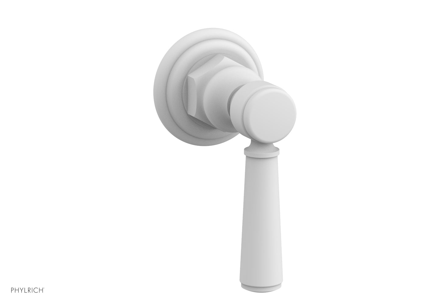 HEX TRADITIONAL / HENRI Volume Control/Diverter - Satin White Lever Handle 500-36