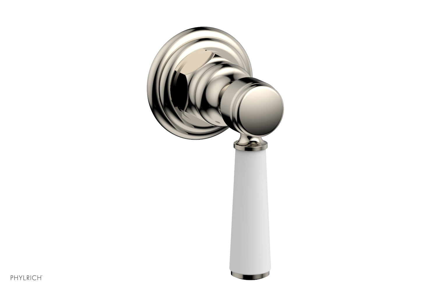 HEX TRADITIONAL / HENRI Volume Control/Diverter - Satin White Lever Handle 500-36