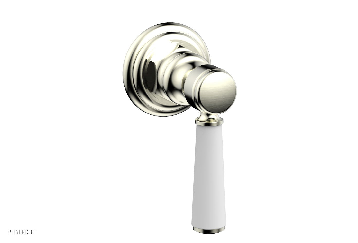 HEX TRADITIONAL / HENRI Volume Control/Diverter - Satin White Lever Handle 500-36