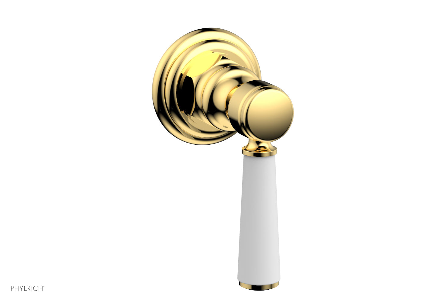 HEX TRADITIONAL / HENRI Volume Control/Diverter - Satin White Lever Handle 500-36