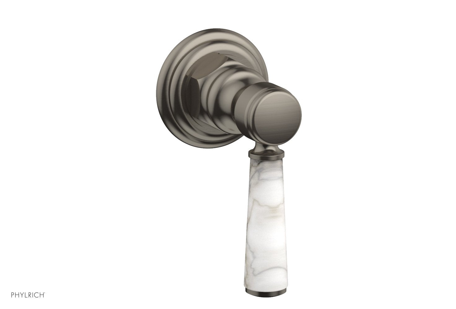 HEX TRADITIONAL / HENRI Volume Control/Diverter White Marble Lever Handle 500-37