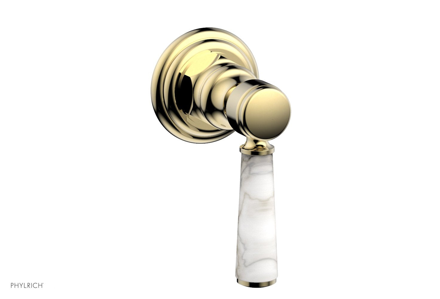 HEX TRADITIONAL / HENRI Volume Control/Diverter White Marble Lever Handle 500-37