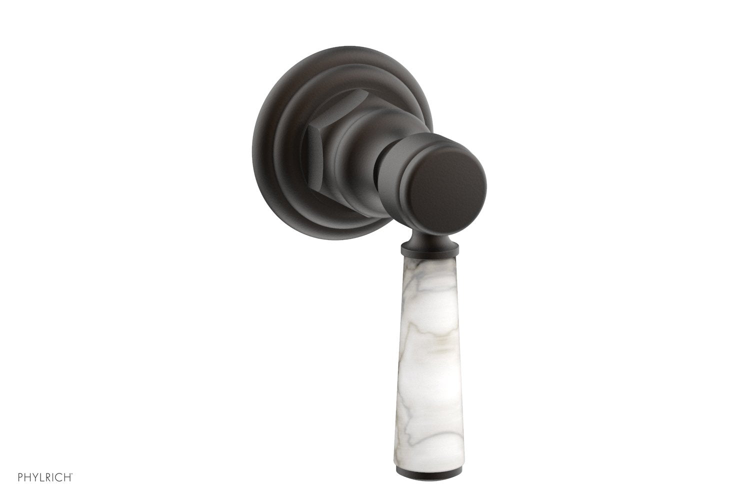 HEX TRADITIONAL / HENRI Volume Control/Diverter White Marble Lever Handle 500-37