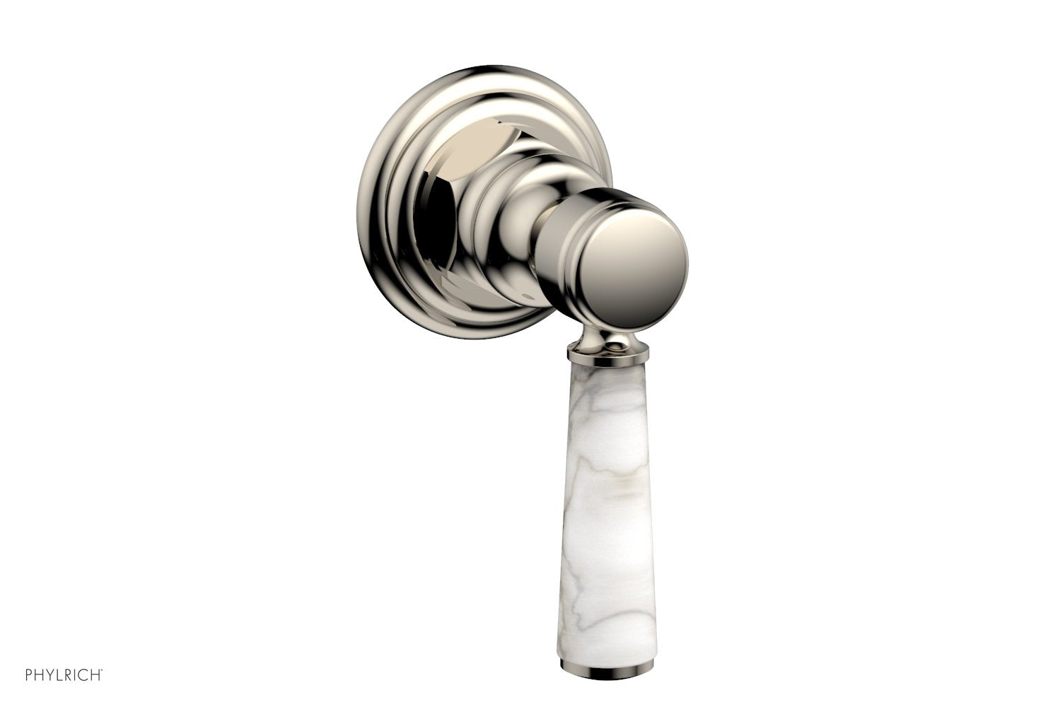 HEX TRADITIONAL / HENRI Volume Control/Diverter White Marble Lever Handle  500-37