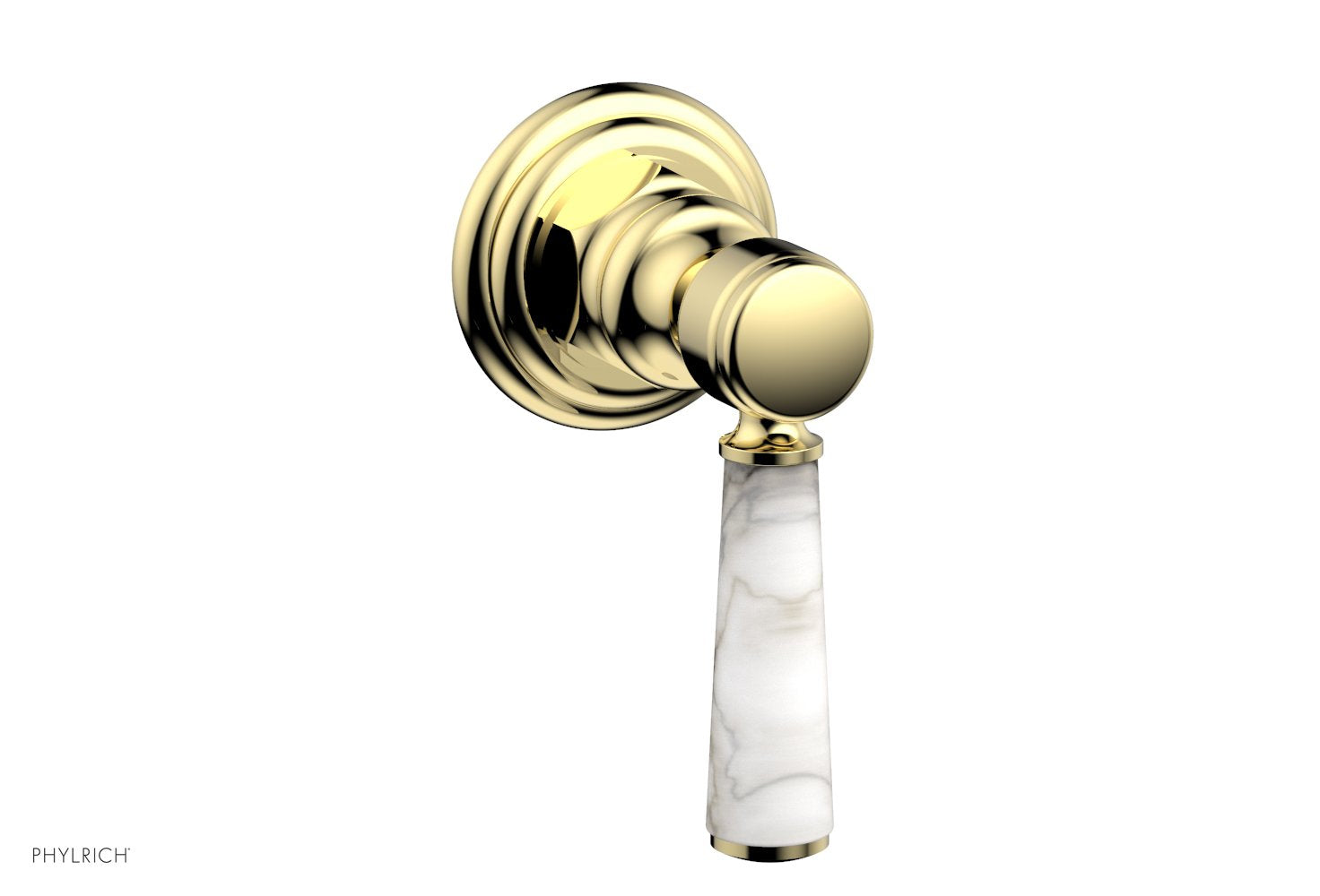 HEX TRADITIONAL / HENRI Volume Control/Diverter White Marble Lever Handle 500-37