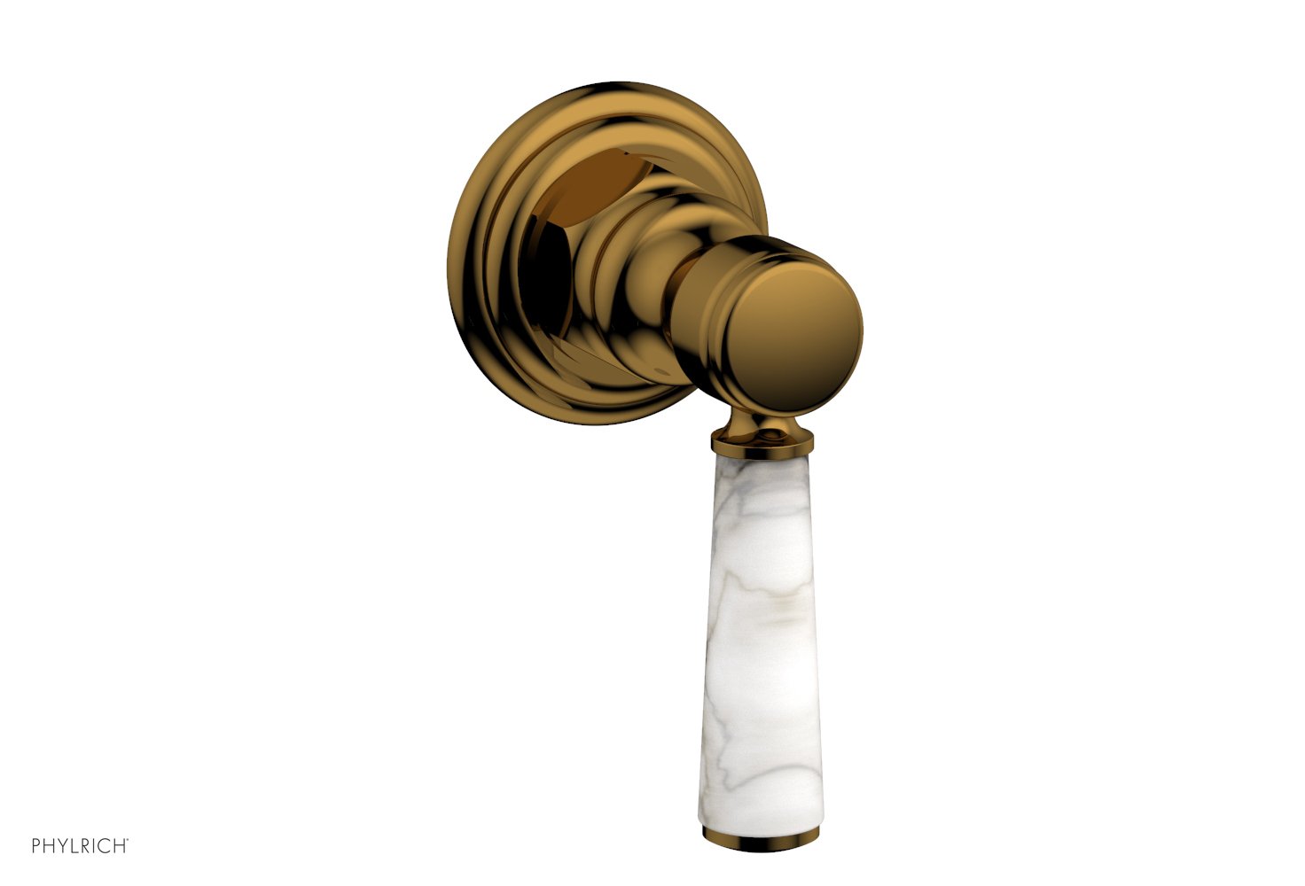 HEX TRADITIONAL / HENRI Volume Control/Diverter White Marble Lever Handle 500-37