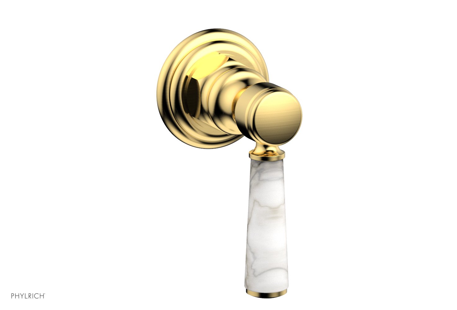 HEX TRADITIONAL / HENRI Volume Control/Diverter White Marble Lever Handle  500-37