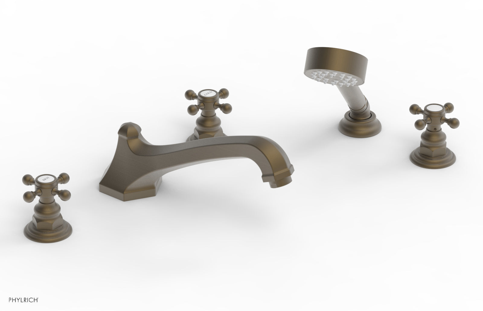 HEX TRADITIONAL Deck Tub Set with Hand Shower 500-48