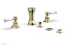 HEX TRADITIONAL Four Hole Bidet Set - White Marble Lever Handles 500-62