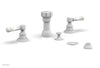 HEX TRADITIONAL Four Hole Bidet Set - White Marble Lever Handles 500-62