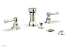 HEX TRADITIONAL Four Hole Bidet Set - White Marble Lever Handles 500-62