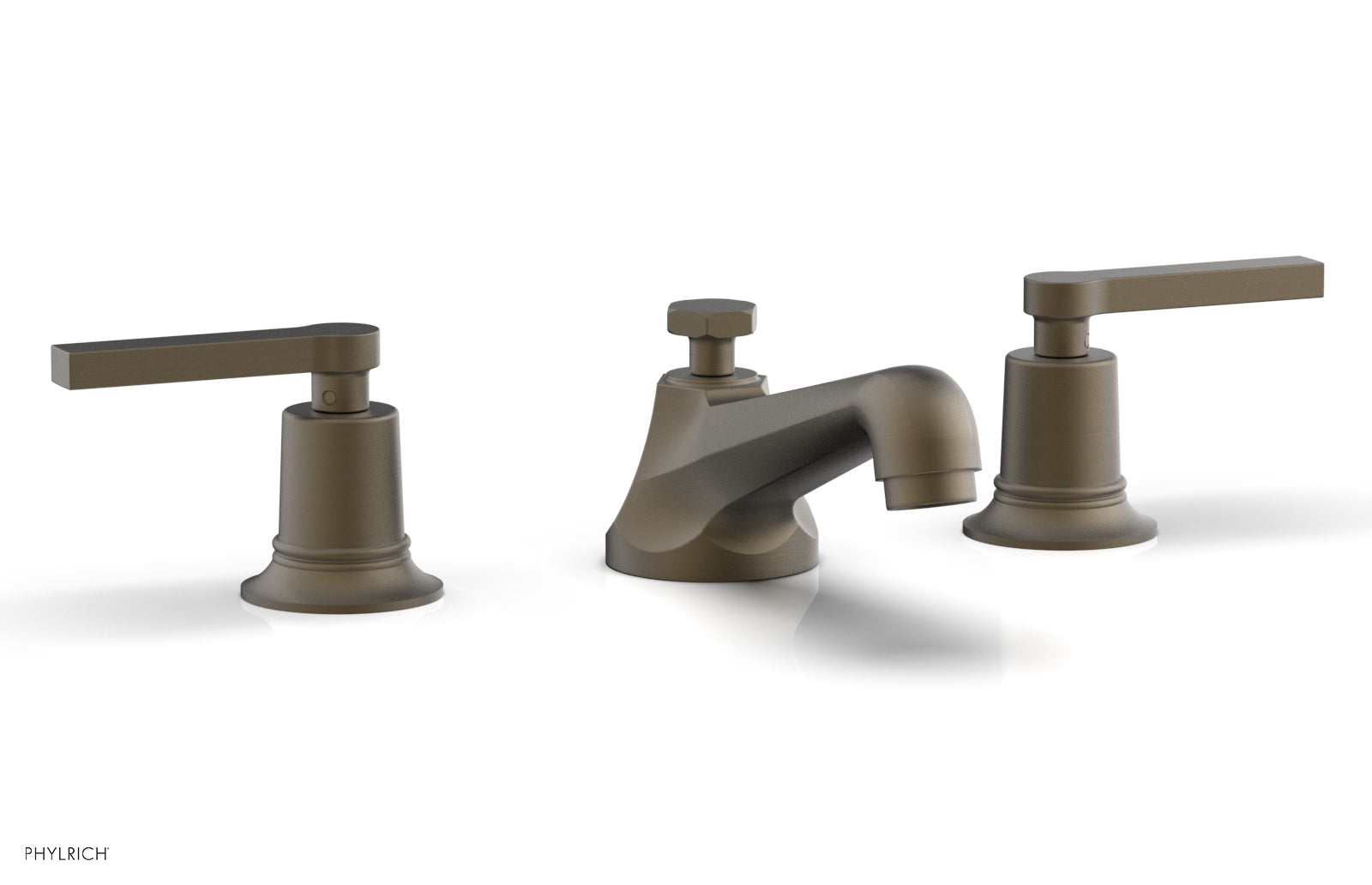 Hex Modern Widespread Faucet Low Lever Handles | 501-02