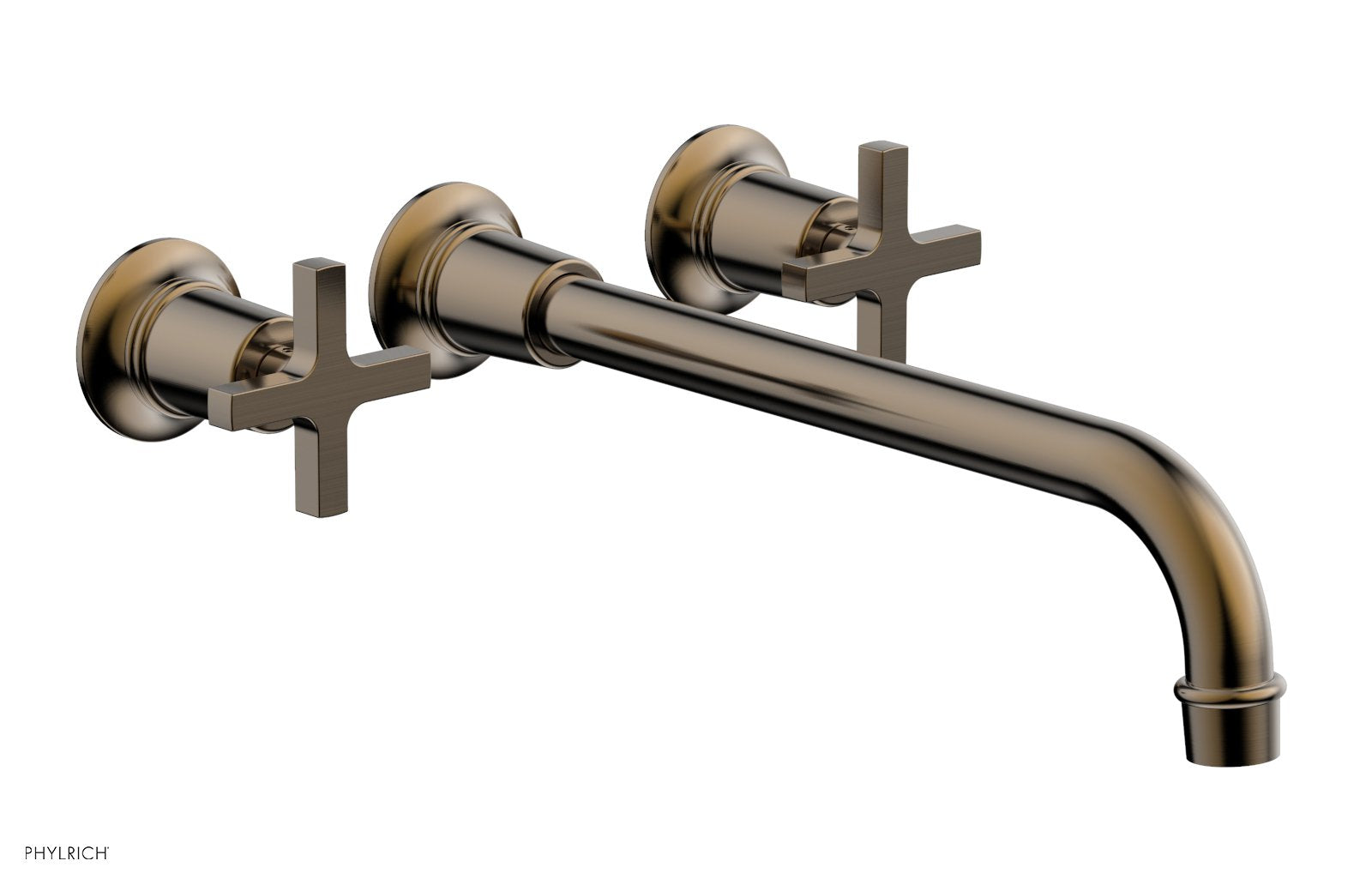 HEX MODERN Wall Lavatory Set 12" Spout - Cross Handles 501-13-12