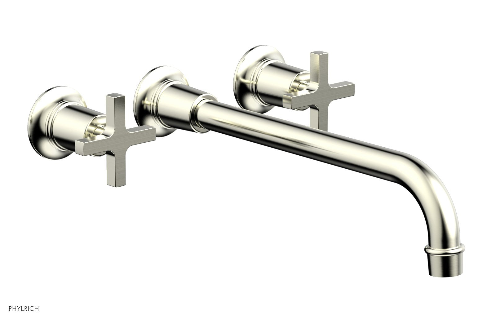 HEX MODERN Wall Lavatory Set 12" Spout - Cross Handles 501-13-12