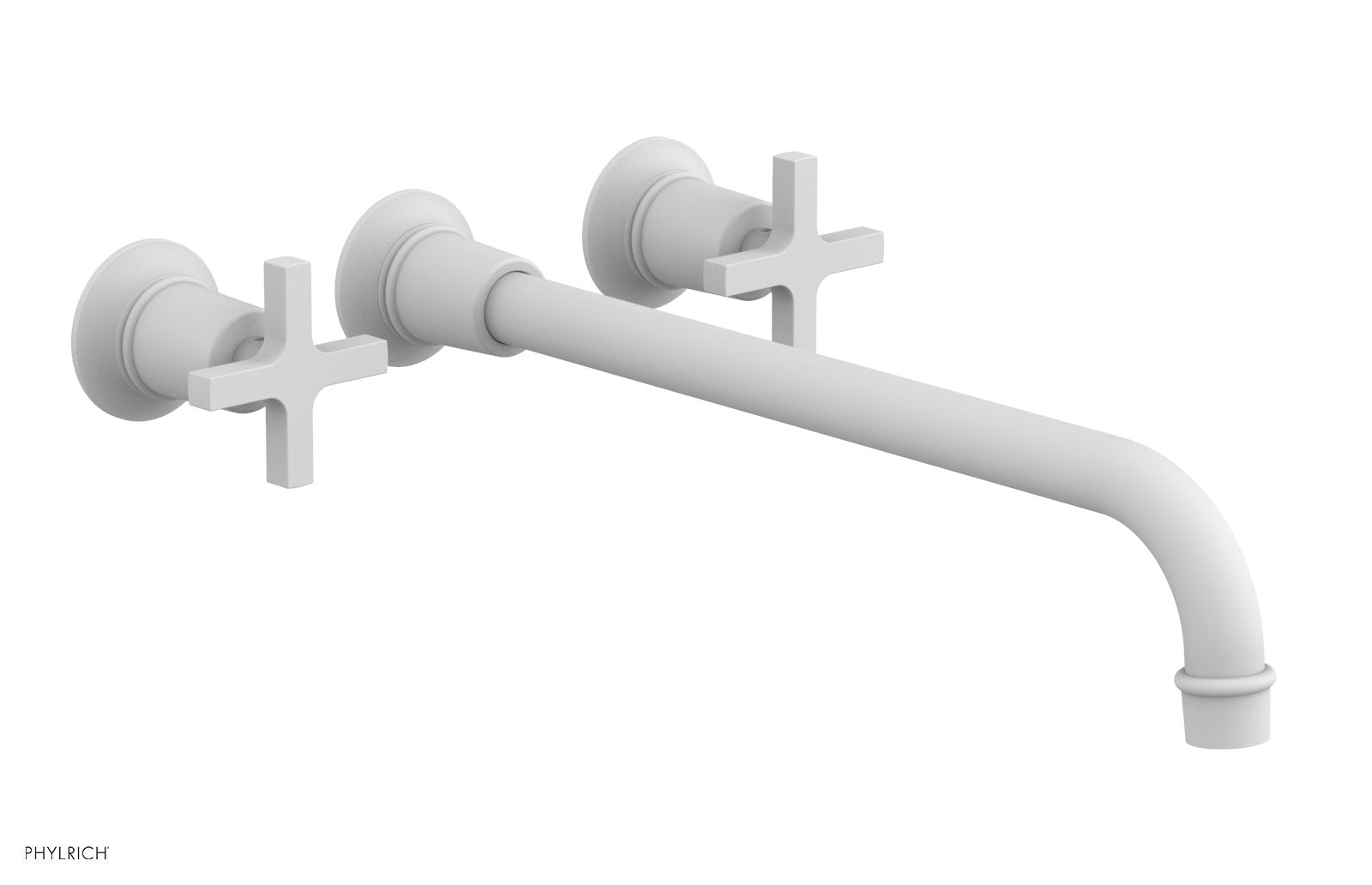 HEX MODERN Wall Lavatory Set 14" Spout - Cross Handles 501-13-14