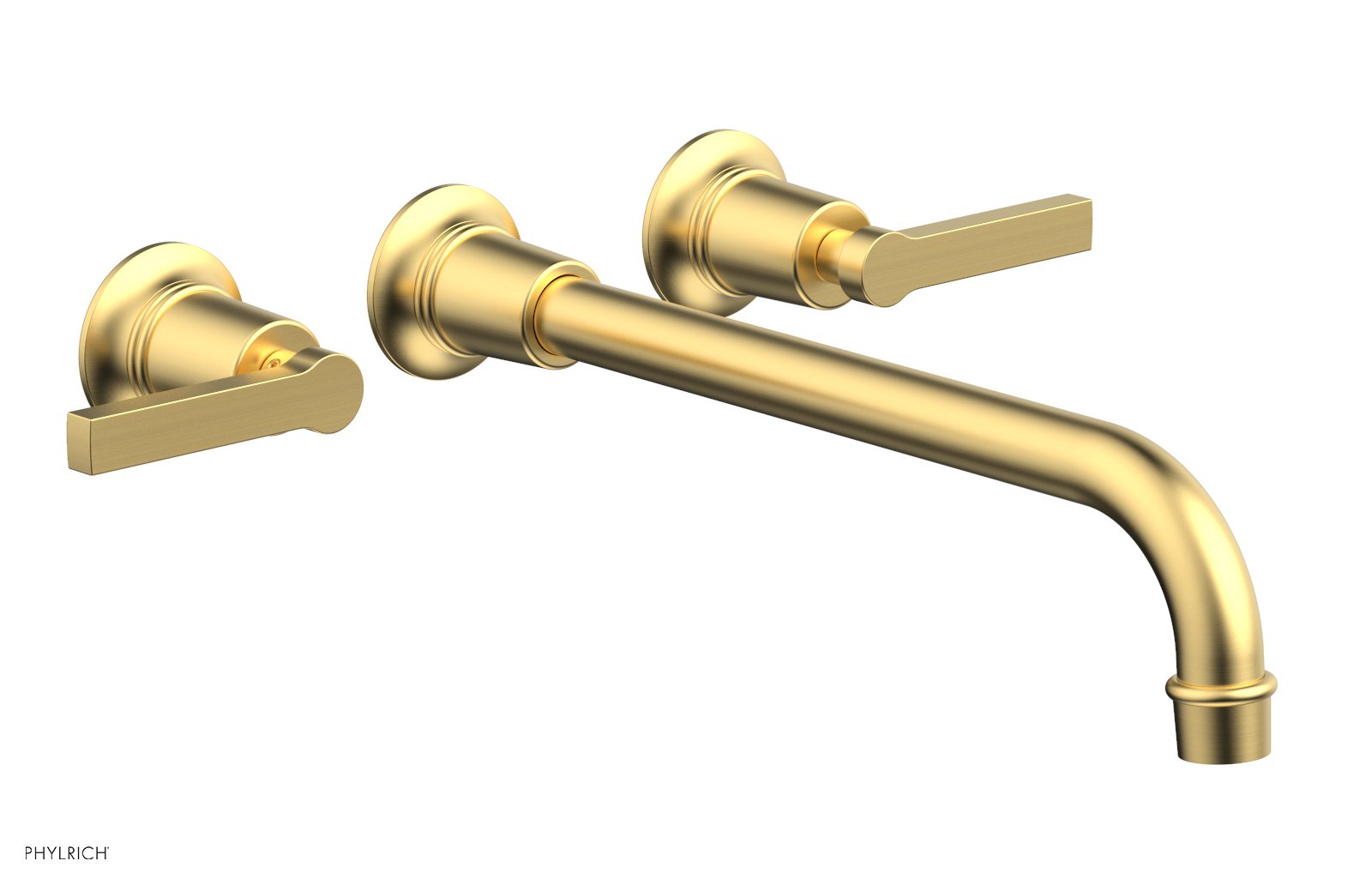 HEX MODERN Wall Lavatory Set 12" Spout - Lever Handles 501-14-12