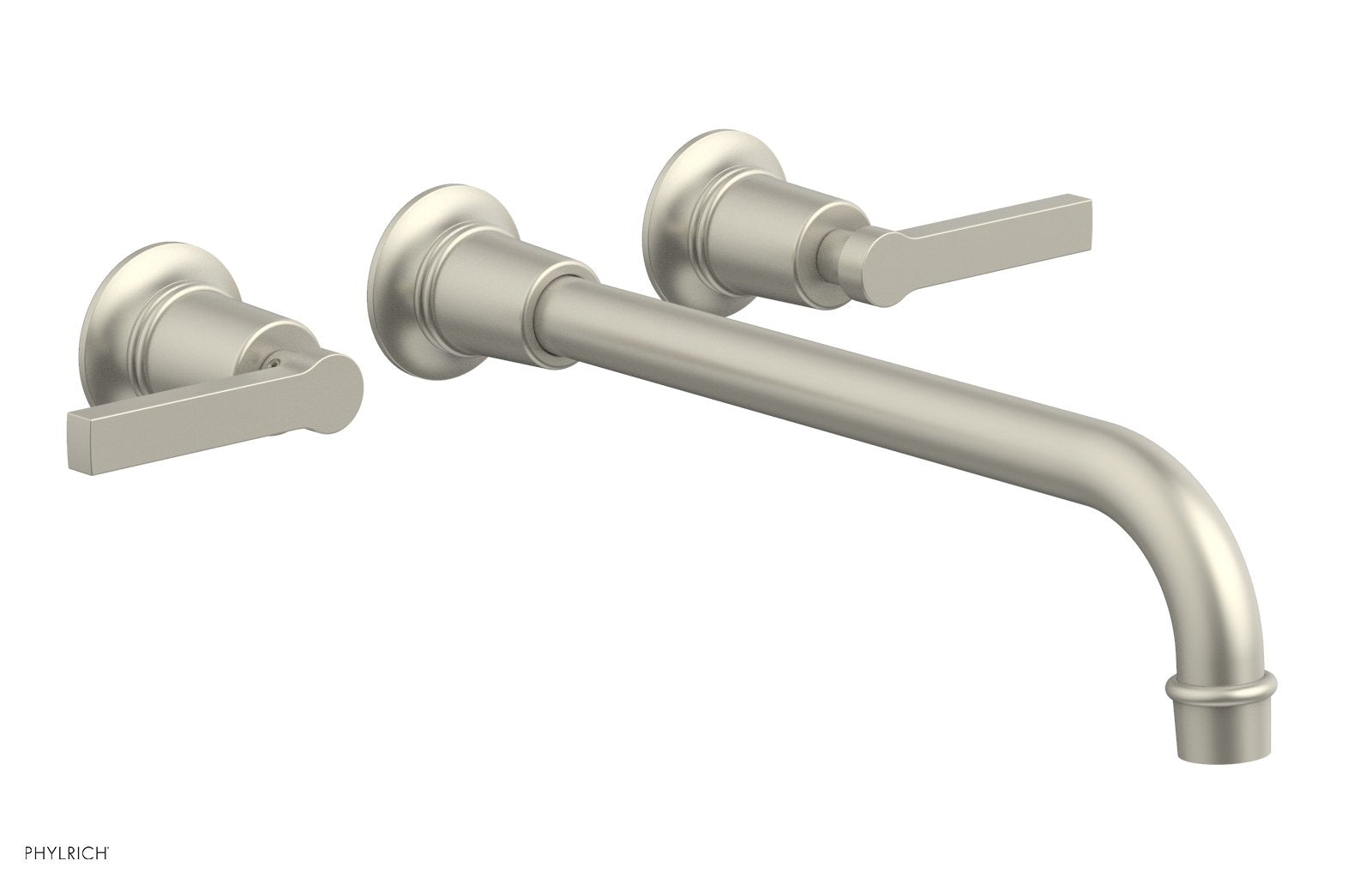 HEX MODERN Wall Lavatory Set 12" Spout - Lever Handles 501-14-12