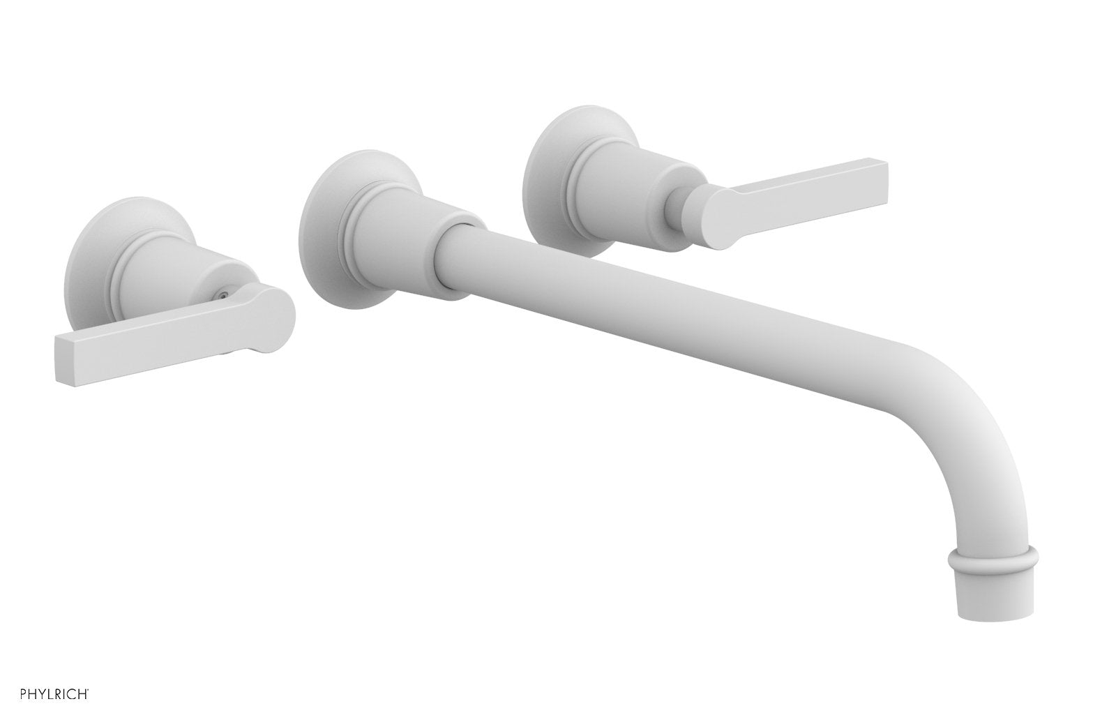 HEX MODERN Wall Lavatory Set 12" Spout - Lever Handles 501-14-12