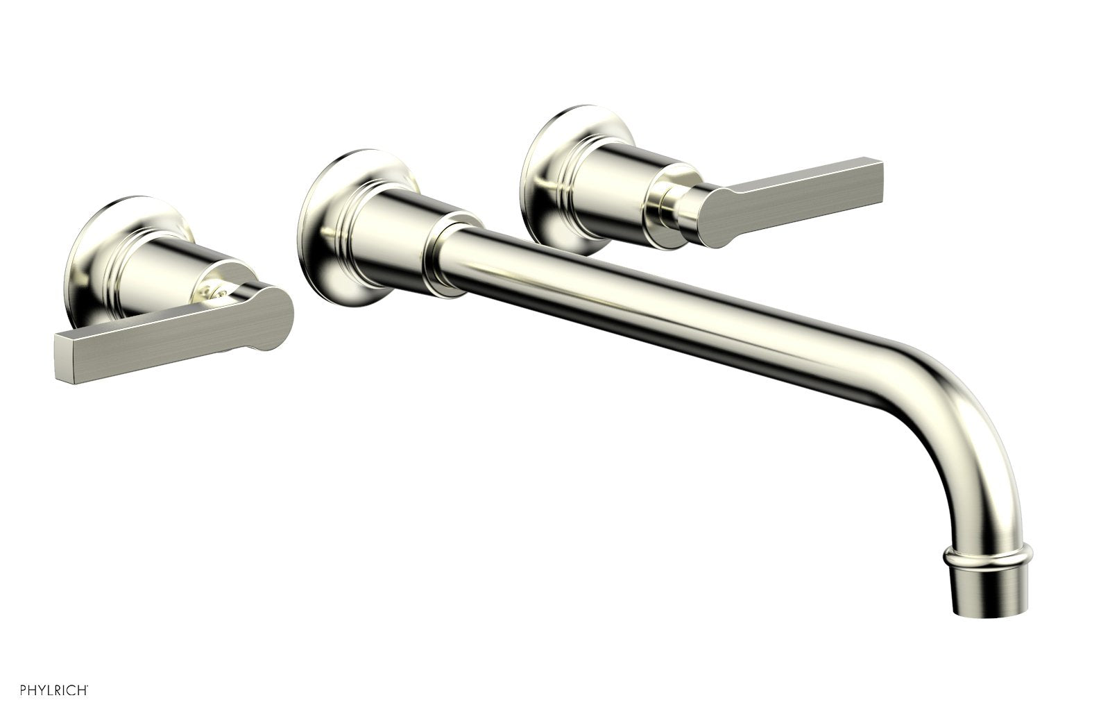 HEX MODERN Wall Lavatory Set 12" Spout - Lever Handles 501-14-12