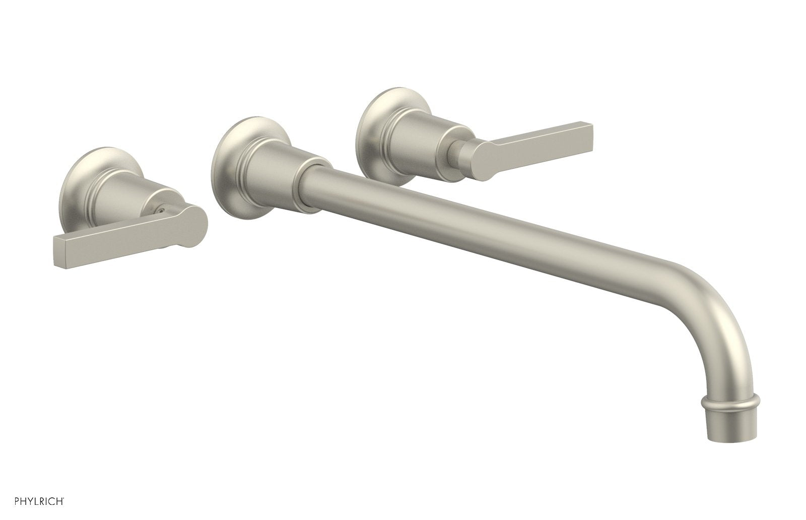 HEX MODERN Wall Lavatory Set 14" Spout - Lever Handles 501-14-14