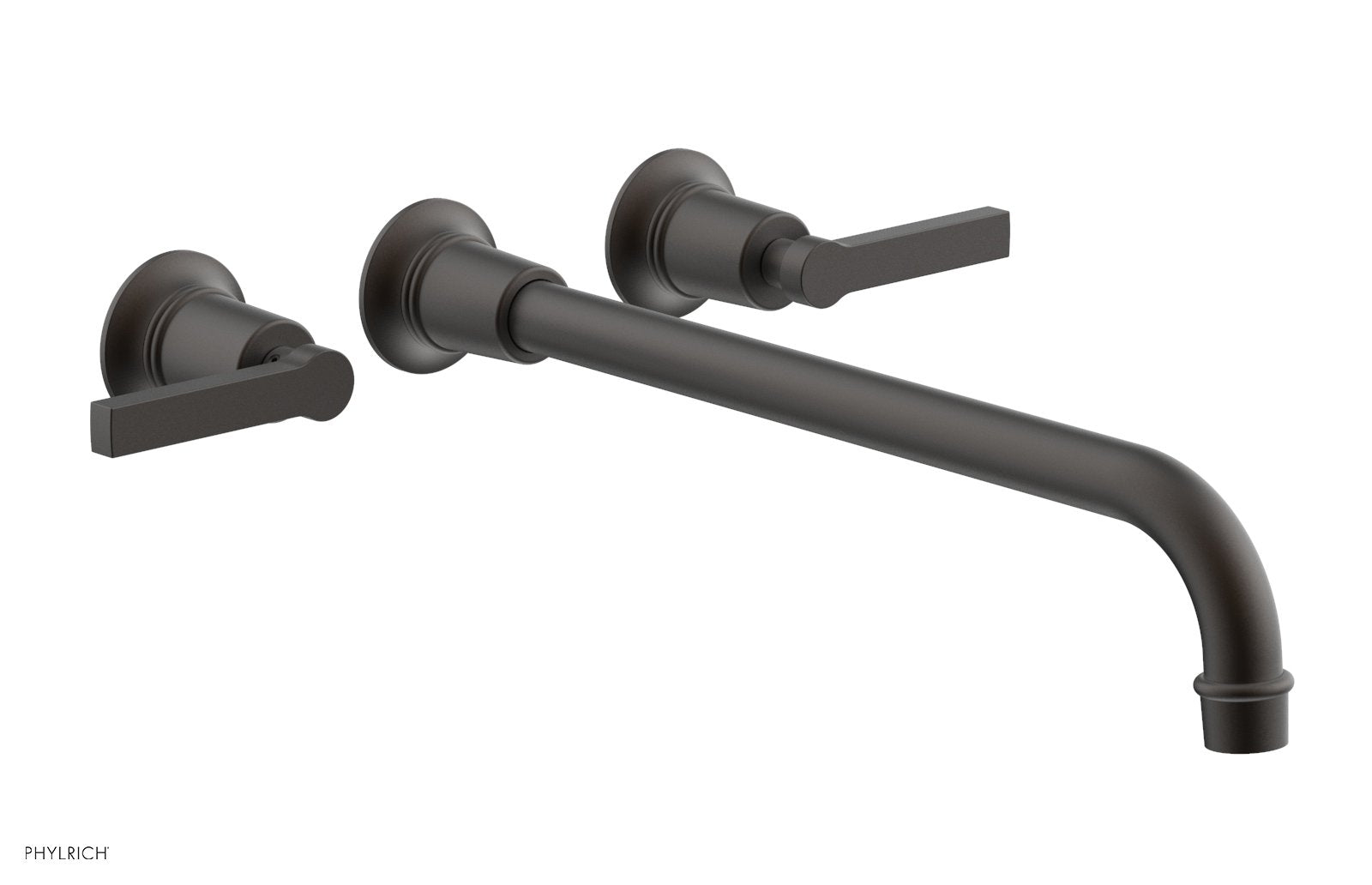 HEX MODERN Wall Lavatory Set 14" Spout - Lever Handles 501-14-14