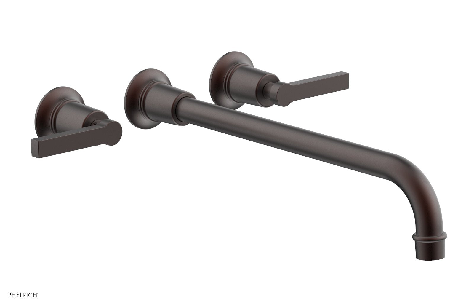 HEX MODERN Wall Lavatory Set 14" Spout - Lever Handles 501-14-14