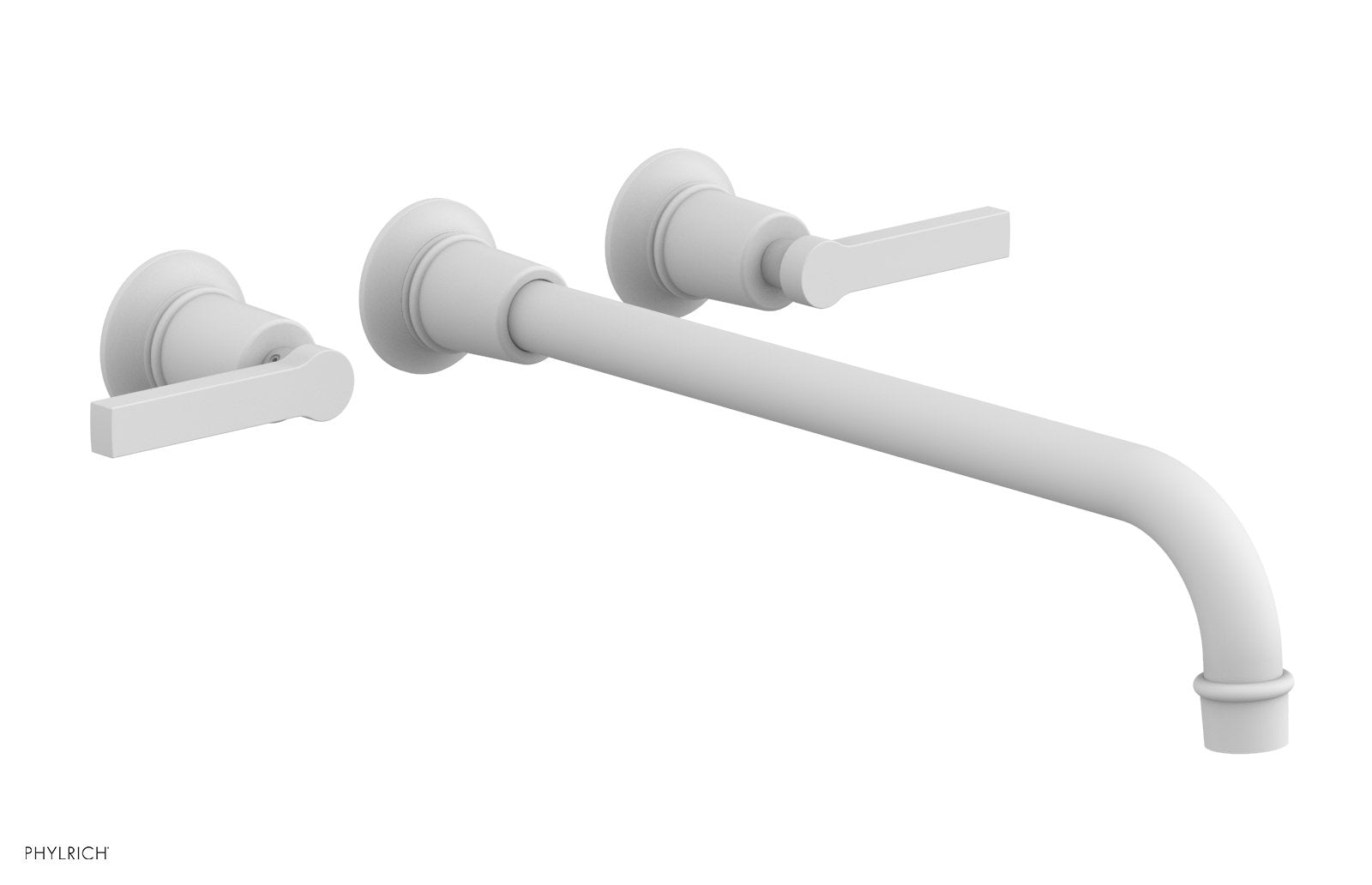 HEX MODERN Wall Lavatory Set 14" Spout - Lever Handles 501-14-14