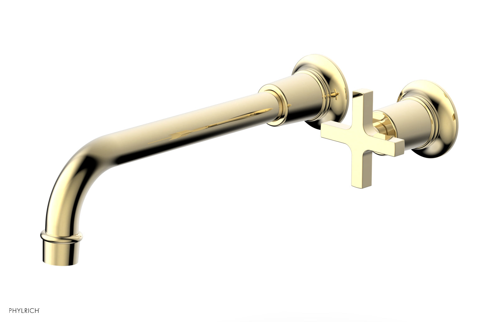 HEX MODERN 10" Single Handle Wall Lavatory Set - Cross Handle 501-17-10