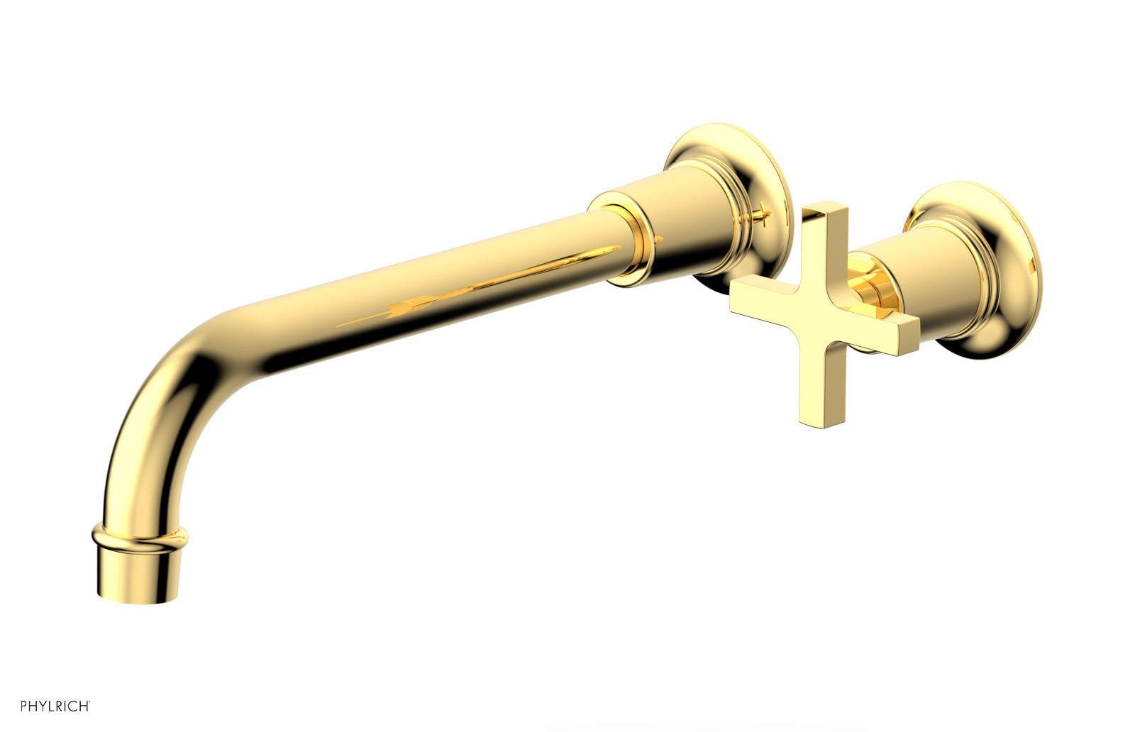 HEX MODERN 10" Single Handle Wall Lavatory Set - Cross Handle 501-17-10