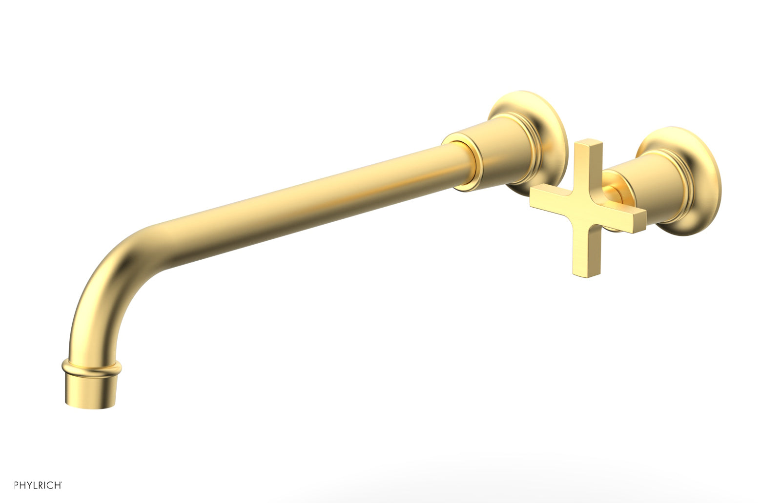 HEX MODERN 12" Single Handle Wall Lavatory Set - Cross Handle 501-17-12