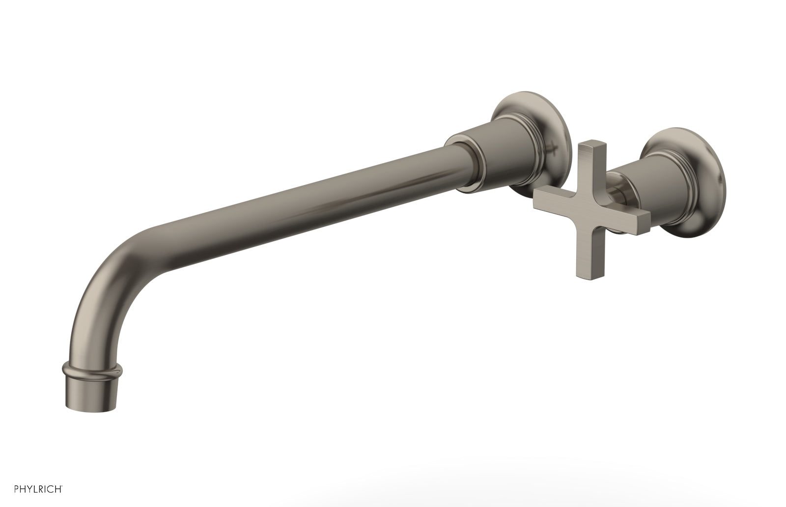 HEX MODERN 12" Single Handle Wall Lavatory Set - Cross Handle 501-17-12